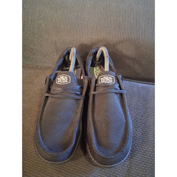 11 Wide Hey Dude Black Wedges - Picture 2 of 8